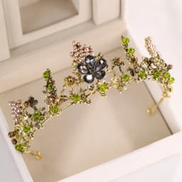 Gold Pearl Flower Crystal Wedding Crown Bride Tiaras And Crowns Queen Diadem Pageant Party Crown Bridal Hair Jewelry Accessories