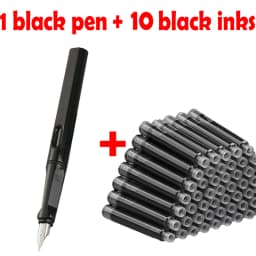 11pcs Fountain Pen Set 0.38mm Replaceable Ink For Smooth Writing, Multifunctional Office Stationery And Learning Supplies