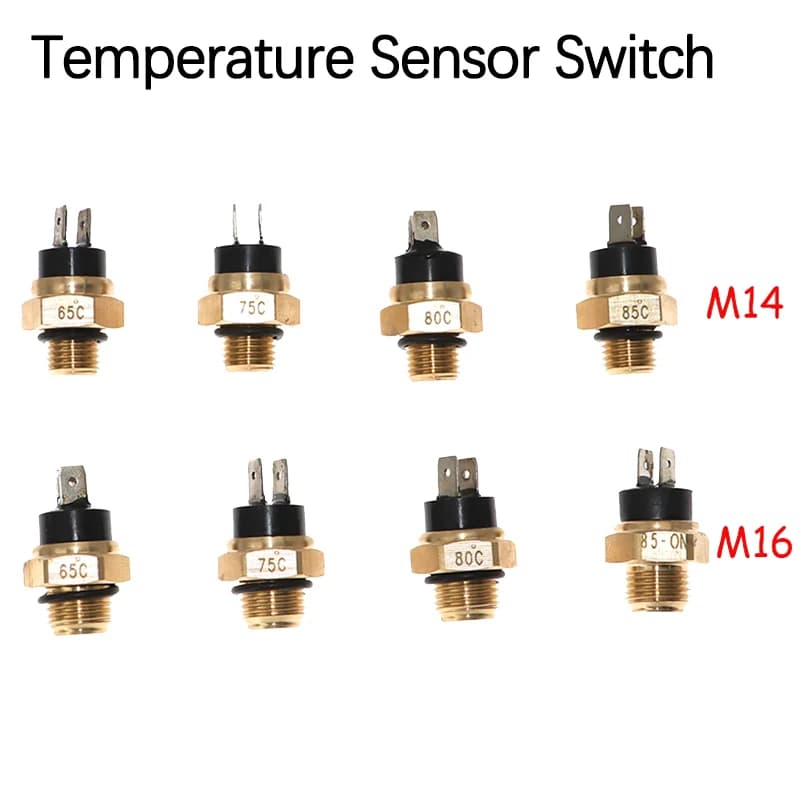 M14/M16 Motorcycle Electric Radiator Coolant Fan Water Temperature Thermostat Switch Temp Sensor For 125 150 200 250 300 400 450