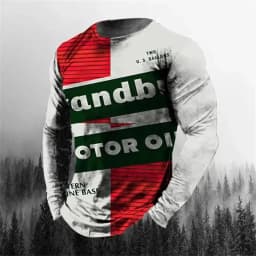 Vintage Men's T-shirt Long Sleeve Biker Tops Tees 3D STP Oil Print Motorcycle T shirt Oversized Loose Texaco Man Clothing 2024