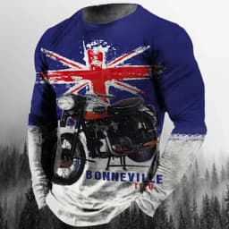 Vintage Men's T-shirt Long Sleeve Biker Tops Tees 3D STP Oil Print Motorcycle T shirt Oversized Loose Texaco Man Clothing 2024