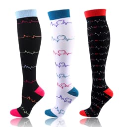 58 Styles 3 Pairs/Pack Compression Socks Knee High 30MmHg  Women Men Sports Socks Edema Diabetes Varicose Veins Running Socks