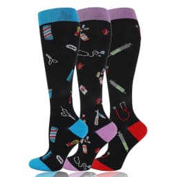 58 Styles 3 Pairs/Pack Compression Socks Knee High 30MmHg  Women Men Sports Socks Edema Diabetes Varicose Veins Running Socks