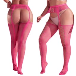 Plus Size 90-140kg Women's High Waist Sexy Fishnet Black Tight Exotic Fishnet Pantyhose Flame Halloween Patterned Nylons Stockin