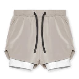 Mens Gyms Fitness 2 in 1 Quick Dry Shorts Summer Running Bodybuilding Jogging Casual Short Pants Workout Male Basketball Bottoms