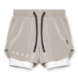 Mens Gyms Fitness 2 in 1 Quick Dry Shorts Summer Running Bodybuilding Jogging Casual Short Pants Workout Male Basketball Bottoms