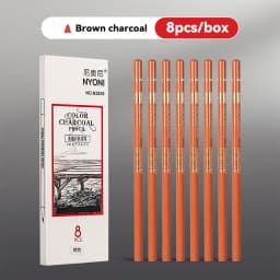 Professional Drawing Sketching Pencils 1/3/4/5/8PCS Sets White/Brown Hand-Painted Art Carbon Pen for Beginners Artists Supplies
