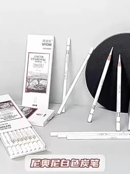 Professional Drawing Sketching Pencils 1/3/4/5/8PCS Sets White/Brown Hand-Painted Art Carbon Pen for Beginners Artists Supplies