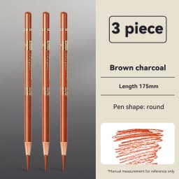 Professional Drawing Sketching Pencils 1/3/4/5/8PCS Sets White/Brown Hand-Painted Art Carbon Pen for Beginners Artists Supplies