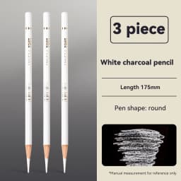Professional Drawing Sketching Pencils 1/3/4/5/8PCS Sets White/Brown Hand-Painted Art Carbon Pen for Beginners Artists Supplies