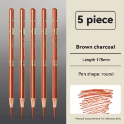 Professional Drawing Sketching Pencils 1/3/4/5/8PCS Sets White/Brown Hand-Painted Art Carbon Pen for Beginners Artists Supplies