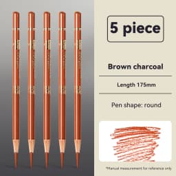 Professional Drawing Sketching Pencils 1/3/4/5/8PCS Sets White/Brown Hand-Painted Art Carbon Pen for Beginners Artists Supplies