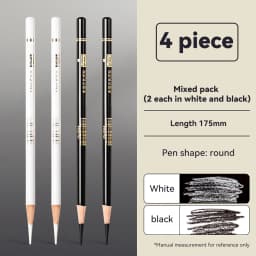 Professional Drawing Sketching Pencils 1/3/4/5/8PCS Sets White/Brown Hand-Painted Art Carbon Pen for Beginners Artists Supplies