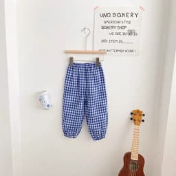 Fashion Popular Plaid Pants Summer Children's Clothes Thin Loose Casual Bloomers Kids Girl Boy Anti Mosquito Pants 0-6 Year Old