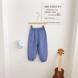 Fashion Popular Plaid Pants Summer Children's Clothes Thin Loose Casual Bloomers Kids Girl Boy Anti Mosquito Pants 0-6 Year Old