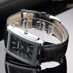 Men Square Watch Black White Case Leather Watch Band Woman Men Watches Top Brand Luxury Quartz Clock Montre Homme Vintage