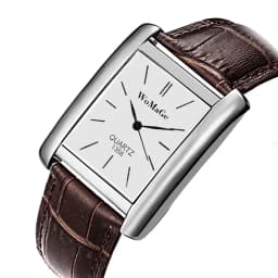 Men Square Watch Black White Case Leather Watch Band Woman Men Watches Top Brand Luxury Quartz Clock Montre Homme Vintage