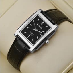 Men Square Watch Black White Case Leather Watch Band Woman Men Watches Top Brand Luxury Quartz Clock Montre Homme Vintage