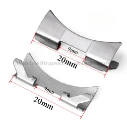 2PCS Stainless Steel Band Connectors for Seiko for Oyster Curved End Link Strap Adapter 12/14/16/18/19/20/22mm/24mm Accessories