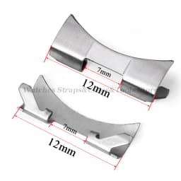 2PCS Stainless Steel Band Connectors for Seiko for Oyster Curved End Link Strap Adapter 12/14/16/18/19/20/22mm/24mm Accessories