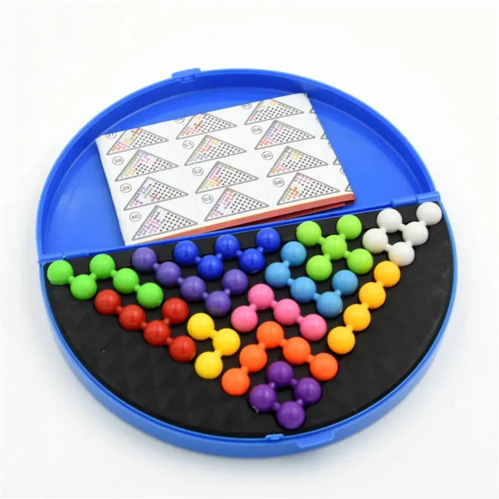 Classic Puzzle Pyramid Plate 174 Challenges IQ Pearl Logical Mind Game Brain Teaser Beads for Children Educational Toys