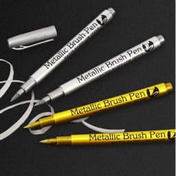 GN 6Pcs Metallic Marker Pens Permanent Gold Silver Paint Markers for Art Rock Painting,DIY Photo Album, Crafts,Ceramics, Metal