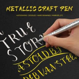 GN 6Pcs Metallic Marker Pens Permanent Gold Silver Paint Markers for Art Rock Painting,DIY Photo Album, Crafts,Ceramics, Metal