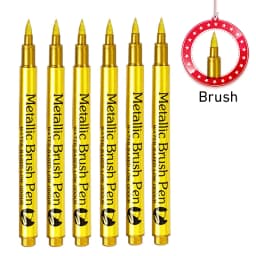 GN 6Pcs Metallic Marker Pens Permanent Gold Silver Paint Markers for Art Rock Painting,DIY Photo Album, Crafts,Ceramics, Metal