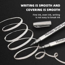GN 6Pcs Metallic Marker Pens Permanent Gold Silver Paint Markers for Art Rock Painting,DIY Photo Album, Crafts,Ceramics, Metal
