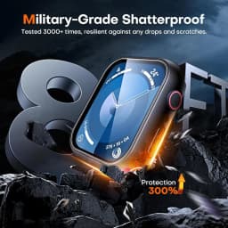 Tempered Glass+Case for Apple Watch 46mm 44mm 45mm 41mm 40mm 42mm Screen Protector for iWatch Series 10 9 8 7 6 SE 5 Accessories