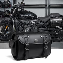 Motorcycle Bag Saddlebags PU Leather Front Fork Tail Saddle Bag Luggage For Harley Chopper Bobber Cruiser Sportster XL 883 1200
