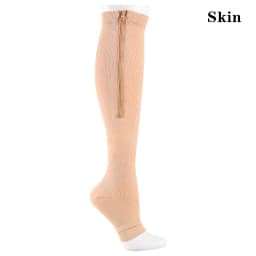 Zipper Compression Socks Men Women Knee Maternity High Socks Anti-Fatigue Stretchy Sox Outdoor Running Hiking Sports Socks YSZ01