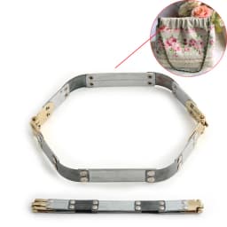 2PCS Hexagonal Lock Frame Kiss Lock Bag Frame Hardware Accessories Wallet DIY Hand Sewing Bag Metal Internal Flexible Frame