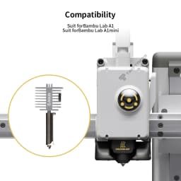 Upgraded Hotend Kit For Bamb Lab A1/A1 Mini Fast Speed Hot End Assembly 0.2/0.4/0.6/0.8mm Hardened Steel Nozzle 3D Printer Part