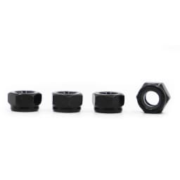 1-20pcs M2 M2.5 M3 M3.5 M4 M5 M6 M8 M10 M12 M16 Black Zinc-plated Carbon Steel Hex Nylon Insert Lock Nut Self-locking Locknut