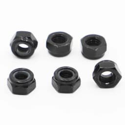 1-20pcs M2 M2.5 M3 M3.5 M4 M5 M6 M8 M10 M12 M16 Black Zinc-plated Carbon Steel Hex Nylon Insert Lock Nut Self-locking Locknut
