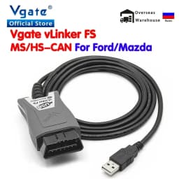 Vgate VLinker FS USB ELM327 For Ford FORScan For Mazda HS MS CAN ELM327 OBD2 Car Diagnostic Scanner Interface Tools OBDII