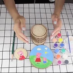 3-16CM Thick Natural Pine Round Unfinished Wood Slices Circles With Tree Bark Log Discs DIY Crafts Wedding Party Painting 1-10pc