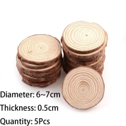 3-16CM Thick Natural Pine Round Unfinished Wood Slices Circles With Tree Bark Log Discs DIY Crafts Wedding Party Painting 1-10pc
