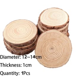 3-16CM Thick Natural Pine Round Unfinished Wood Slices Circles With Tree Bark Log Discs DIY Crafts Wedding Party Painting 1-10pc