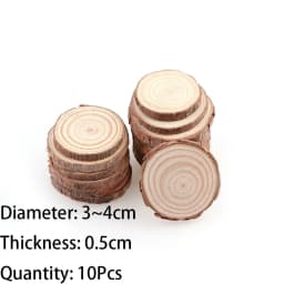 3-16CM Thick Natural Pine Round Unfinished Wood Slices Circles With Tree Bark Log Discs DIY Crafts Wedding Party Painting 1-10pc