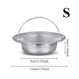 Stainless Steel Bathtub Hair Catcher Stopper Shower Drain Hole Filter Trap Kitchen Metal Sink Strainer Floor Drain