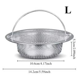 Stainless Steel Bathtub Hair Catcher Stopper Shower Drain Hole Filter Trap Kitchen Metal Sink Strainer Floor Drain