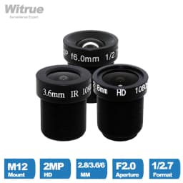 1080P CCTV LENS 2.8mm 3.6mm 6mm M12 Mount 2MP Aperture F2.0 1/2.7 Format for Surveillance Security Camera