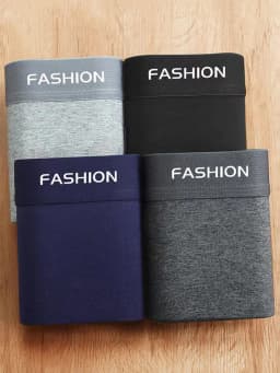 4-pack of Men's Underwear, Soft, Breathable, Comfortable and Loose, Trendy, Fashionable and Highly Elastic Boys' Boxer Briefs Shorts