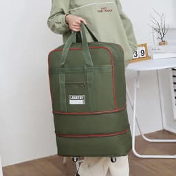 Folding Travel Bag, Luggage Compartment, Swivel Wheel Storage Box, Large Capacity Telescopic Luggage Bag, Overnight Bag