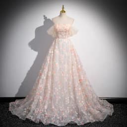 Flower Decoration Evening Dress Colourful Wedding Shooting Skirt Women Hostess Performance Marriage Dresses Party Wedding Dress