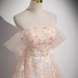 Flower Decoration Evening Dress Colourful Wedding Shooting Skirt Women Hostess Performance Marriage Dresses Party Wedding Dress