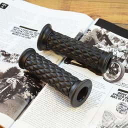 Retro Rubber Motorcycle Handlebar Grips 7/8" 22mm Non Slip Motorcycle Handle Grips Compatible With ATV Motorbike Pit Bike