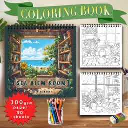 1pc, Teen Colouring Book - 30 Sheets 8.3x 8.3in Suitable for Stress Reduction, Emotional Relaxation, Christmas Halloween